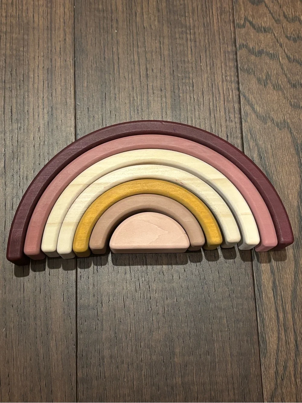 Wooden Rainbow Stacker Toy/Decor